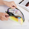 Pvc Plastic Zipper Travel Clear Rainbow Makeup Borse